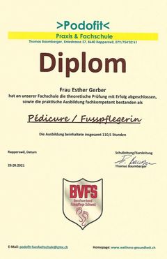Fusspflege Diplom